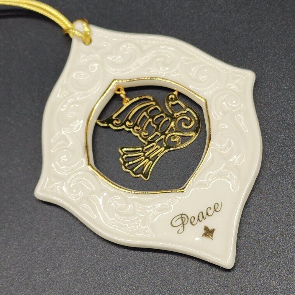 Lenox Dove Christmas Tree Ornament Porcelain Peace Dove